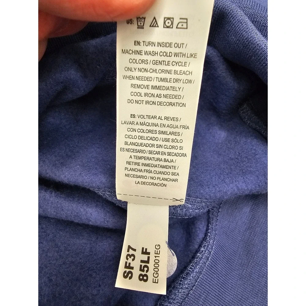Champion Mens Crewneck Sweatshirt Blue Heather Large C Logo SF37 85LF‎ L